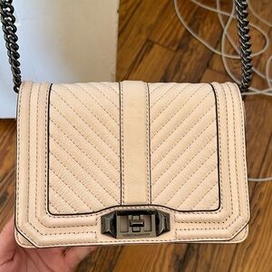 Rebecca Minkoff light pink cross body purse